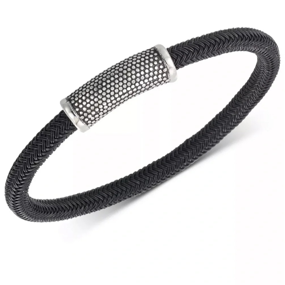 LEGACY FOR MEN BY SIMONE I. SMITH Bar Bracelet in Stainless Steel - NWOT
